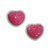 Colorfull Big Heart Stud Earrings 925 Sterling Silver Minimalist Handmade Gifts for Women