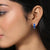 Pretty Enamel Hoops Strips CZ Chunky Bold Hoop Everyday Wear Earring Minimalist Handmade Gift For Women -7x4 mm