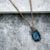 Aqua Color Stone Pendent Chain Necklace