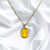 Golden Yellow Stone Charm Necklace