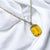 Golden Yellow Stone Charm Necklace