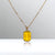 Golden Yellow Stone Charm Necklace