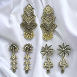 Traditional Oxidized Earrings Combo Set of 3 Jhumki  Drops & Danglers