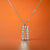 Lustrous Stone Rectangle Pendant Long Necklace