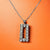 Lustrous Stone Rectangle Pendant Long Necklace