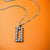 Lustrous Stone Rectangle Pendant Long Necklace