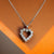 Lustrous Stone Heart Pendant Long Necklace