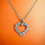 Lustrous Stone Heart Pendant Long Necklace