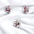 925 Sterling Silver Heart Shape Pendant With English Lock Earring Set CZ Stones Enameled Flower Design Jewellery Minimalist Handmade Gift