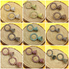 Vivid White Stones Circle With Jhumka Earrings Combo Set Of 9 Pair-Any 9 Color