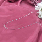 925 Silver Jewellery Chain Unisex Dainty Box Chain Gift- 18 Inch