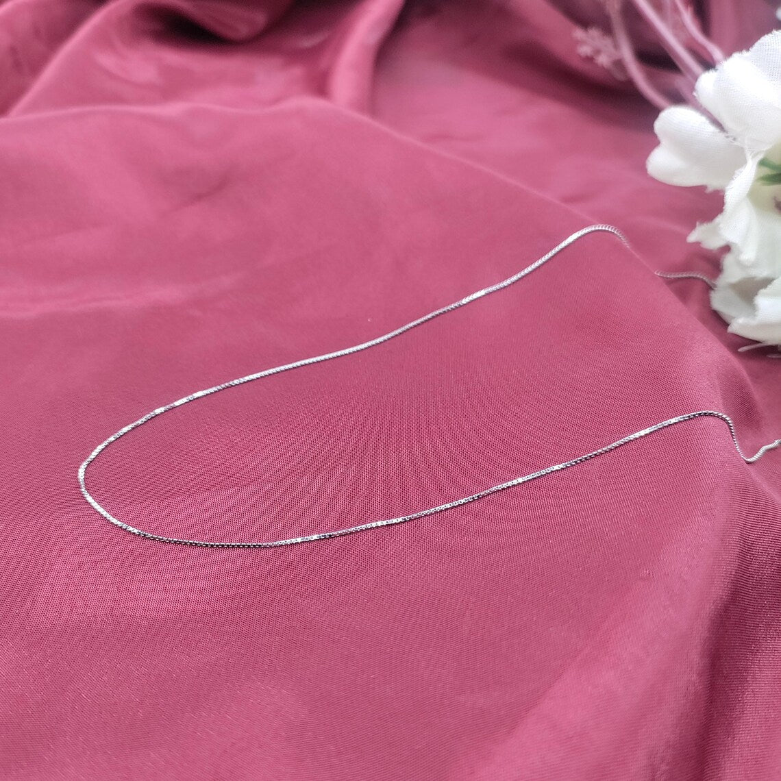 925 Silver Jewellery Chain Unisex Dainty Box Chain Gift- 18 Inch