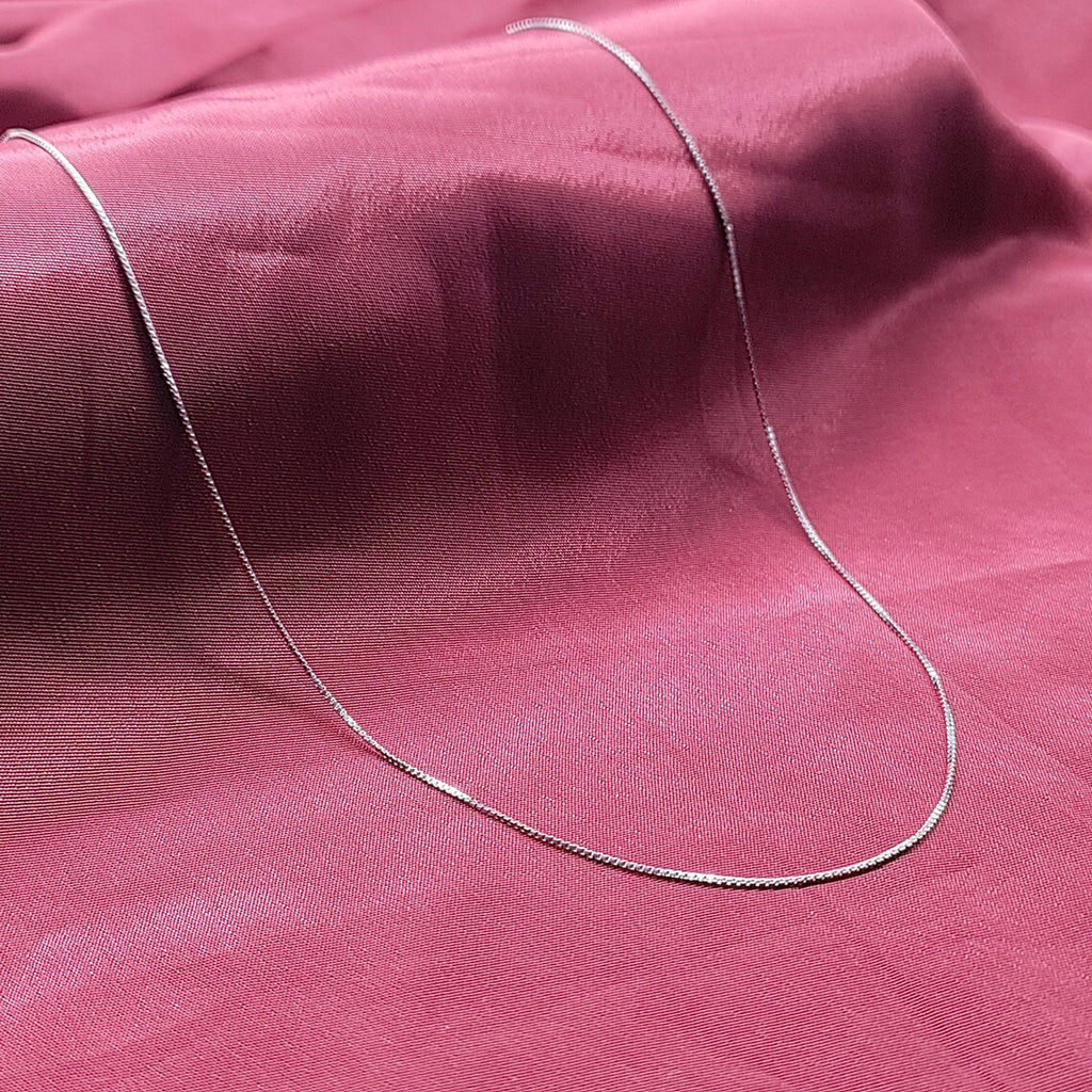 925 Silver Jewellery Chain Unisex Dainty Box Chain Gift- 18 Inch