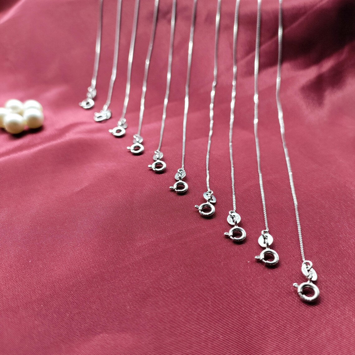 925 Silver Jewellery Chain Unisex Dainty Box Chain Gift- 18 Inch