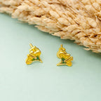 AMONROO® 925 Silver Jewellery for Women - 925 Sterling Silver Yellow Flower Enamel Stud Earrings, Floral Earrings, Daily Wear Jewellery | 925 Stamp, Warranty & Authenticity Certificate