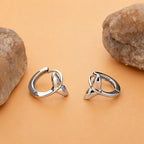 925 Sterling Silver Whale Tail Hoop Earrings - Minimalist Ocean Marine Jewelry-Size 10 x 8 MM