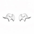 AMONROO® 925 Silver Jewellery for Women - 925 Sterling Silver Elephant Stud Earrings, Animal Earrings, Small Daily Wear Jewellery | 925 Stamp, Warranty & Authenticity Certificate