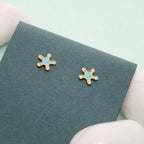 AMONROO® 925 Silver Jewellery for Women - 925 Sterling Silver Turquoise Star Enamel Stud Earrings, CZ Star Earrings, Daily Wear Jewellery | 925 Stamp, Warranty & Authenticity Certificate