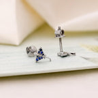 AMONROO® 925 Silver Jewellery for Women - 925 Sterling Silver Stingray Blue CZ Stud Earrings, Ocean Animal Earrings, Gift for Women | 925 Stamp, Warranty & Authenticity Certificate