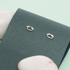 AMONROO® 925 Silver Jewellery for Women - 925 Sterling Silver Oval Knot Stud Earrings, Minimalist Geometric Earrings, Daily Wear Jewellery | 925 Stamp, Warranty & Authenticity Certificate