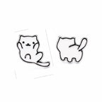 AMONROO® 925 Silver Jewellery for Women - 925 Sterling Silver White Cat Enamel Stud Earrings, Kitty Jewellery, 8 x 8.5 mm | 925 Stamp, Warranty & Authenticity Certificate