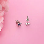 AMONROO® 925 Silver Jewellery for Women - 925 Sterling Silver Blue Star Enamel Stud Earrings, Star Earrings, Trendy Daily Wear Jewellery | 925 Stamp, Warranty & Authenticity Certificate
