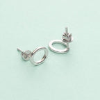 925 Sterling Silver O Stud Earrings Minimalist Letter O Earrings Tiny Alphabet Circle Jewelry Everyday Gift for Her