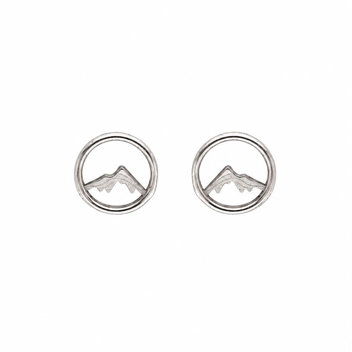 AMONROO® 925 Silver Jewellery for Women - 925 Sterling Silver Mountain Stud Earrings, Nature Design Earrings, Minimalist Daily Wear Jewellery | 925 Stamp, Warranty & Authenticity Certificate