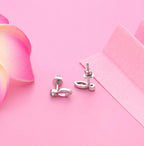 AMONROO® 925 Silver Jewellery for Women - 925 Sterling Silver Pink Marquise CZ Stud Earrings, Pink Stone Earrings, Dainty Jewellery Gift | 925 Stamp, Warranty & Authenticity Certificate