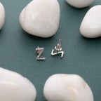 925 Sterling Silver Z Stud Earrings CZ Pave Letter Z Initial Earrings Minimalist Alphabet Jewelry Gift for Her