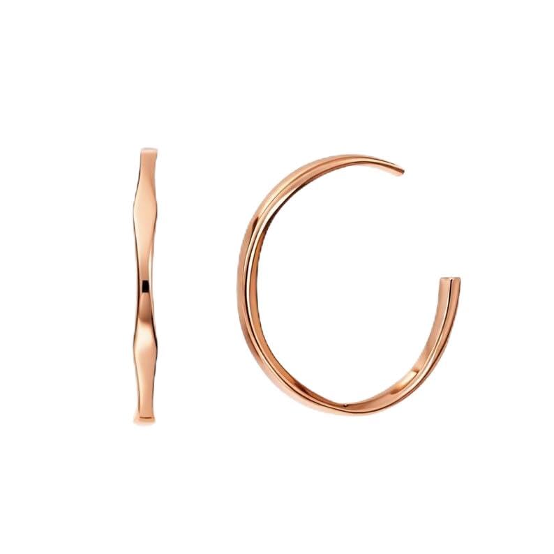AMONROO® 925 Silver Jewellery for Women - 925 Sterling Silver Open Hoop Earrings, Minimalist Dainty Lightweight Earrings, 22 x 2 mm | 925 Stamp, Warranty & Authenticity Certificate