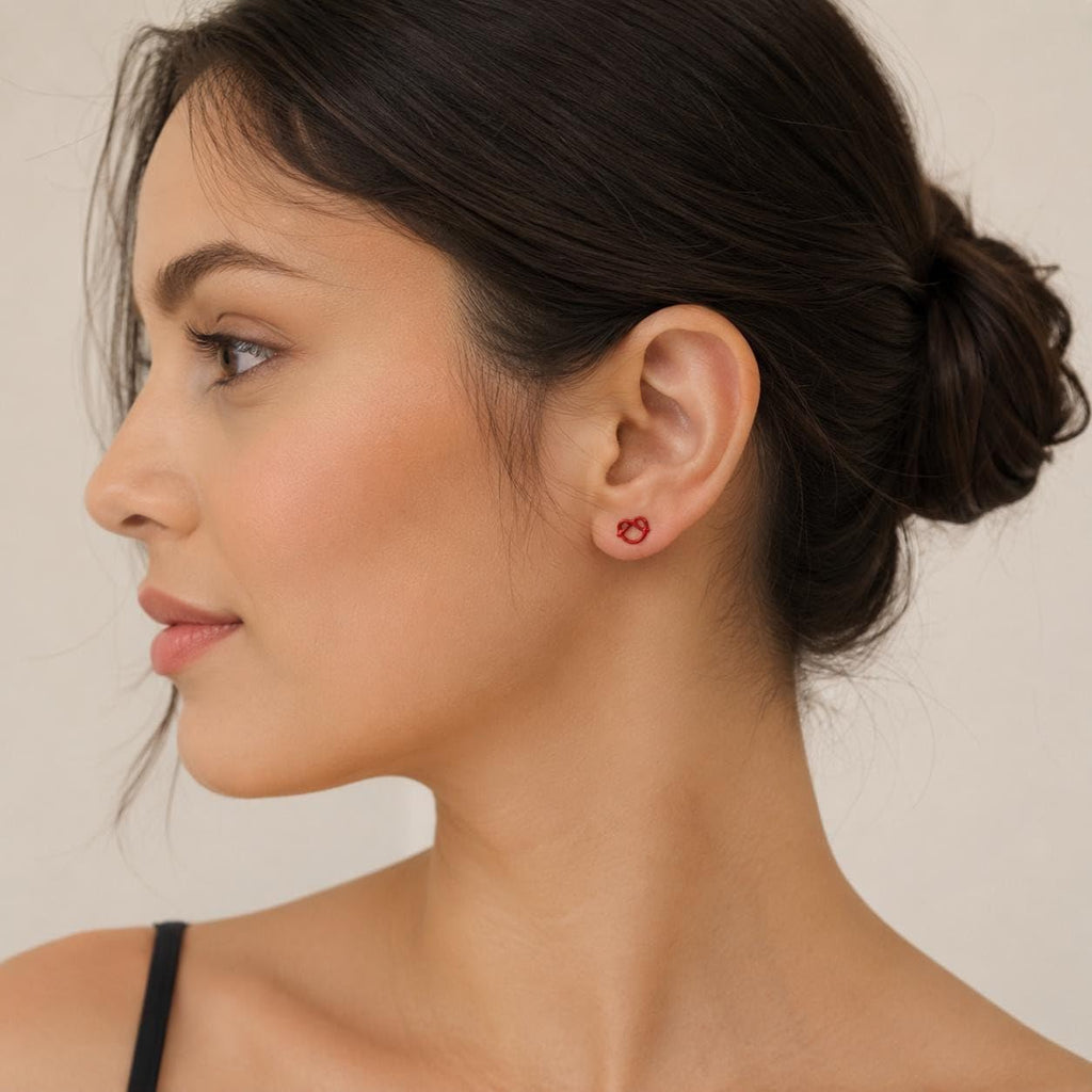 AMONROO® 925 Silver Jewellery for Women - 925 Sterling Silver Open Heart Stud Earrings, Minimalist Heart Earrings, Daily Wear Jewellery | 925 Stamp, Warranty & Authenticity Certificate