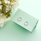 925 Sterling Silver O Stud Earrings Minimalist Letter O Earrings Tiny Alphabet Circle Jewelry Everyday Gift for Her