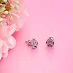 AMONROO® 925 Silver Jewellery for Women - 925 Sterling Silver Owl Purple Enamel Stud Earrings, Bird Earrings, Animal Jewellery | 925 Stamp, Warranty & Authenticity Certificate