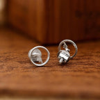 AMONROO® 925 Silver Jewellery for Women - 925 Sterling Silver Mountain Stud Earrings, Nature Design Earrings, Minimalist Daily Wear Jewellery | 925 Stamp, Warranty & Authenticity Certificate
