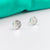 Happy face earrings Silver jewelry Silver Ear Studs Matte Silver 925 Stud Earrings Minimalist Handmade Gift for women
