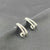 925 Sterling Silver J Hoop Earrings Cubic Zirconia Diamond Studded Bali Solid Silver Minimalist Handmade Gift-17x7 mm
