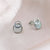 925 Sterling Silver Twin Circle Earrings Mother of Pearl Earrings Delicate Stunning Stud Earrings for Women