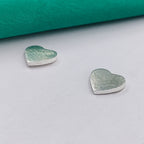 Matte Heart Jewelry 925 Sterling Silver Heart Earrings Stylish Stud Earrings