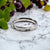 Minimal Sparkling Unisex Finger Ring Stars and Dots Design Ring For Women(Size 20)