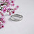 Simple Silver Ring Criss Cross with Dots Design Finger Ring For Women