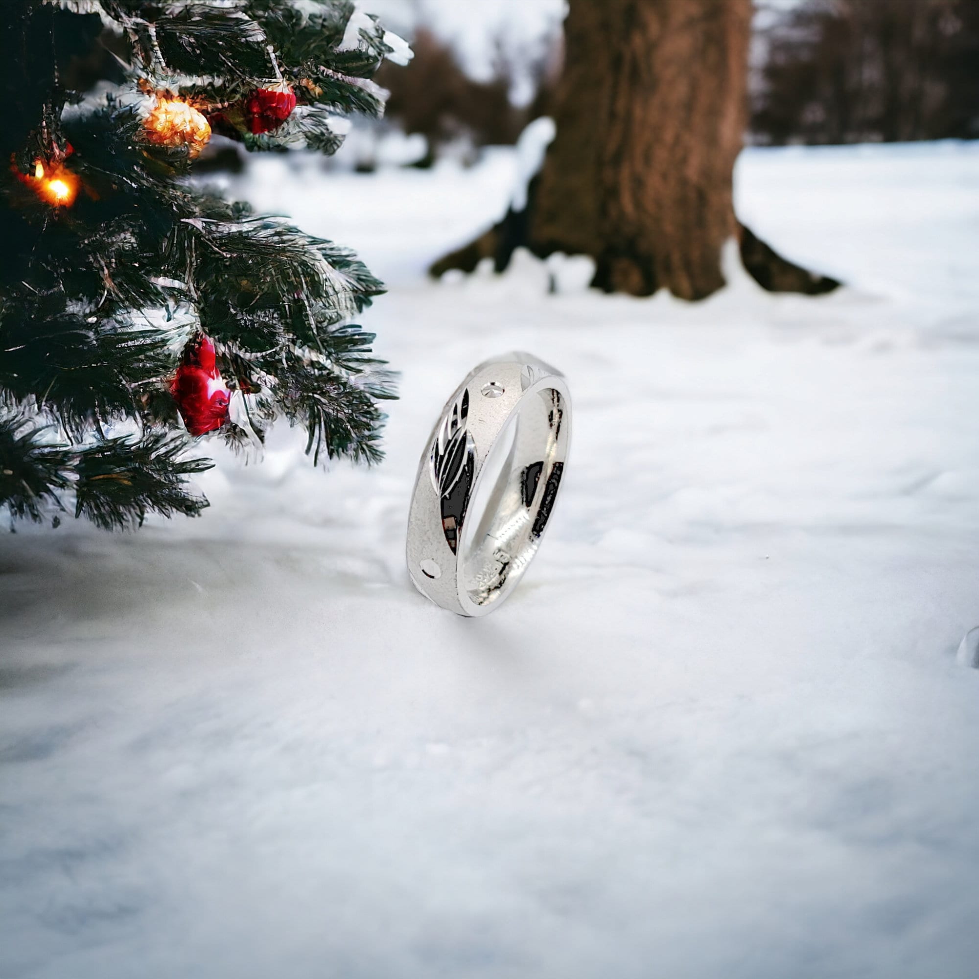 Silver Petal Cut Design Wedding Finger Ring Minimalist Handmade Ring For Gift(Size 9)