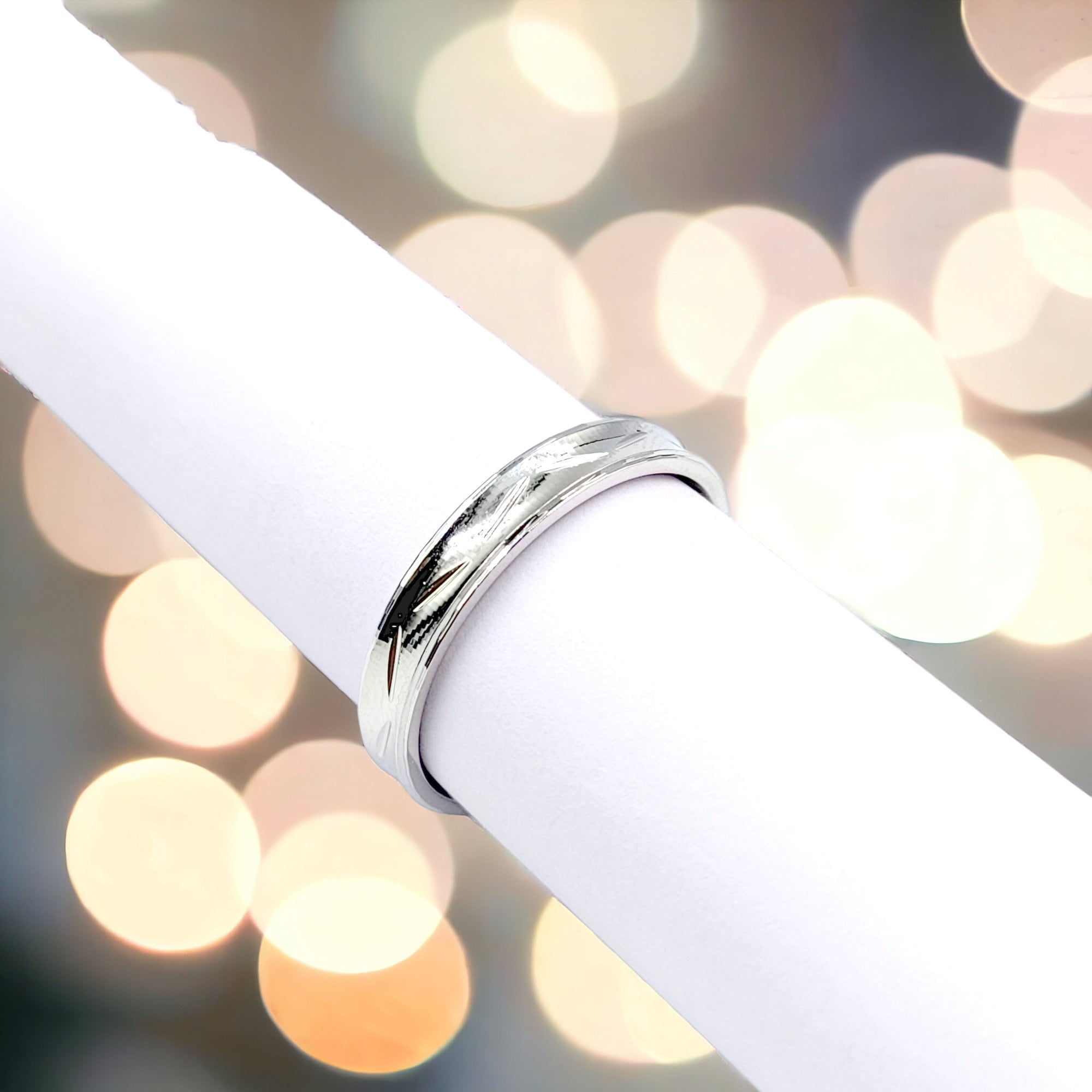 Band Style Finger Ring With Minimal Design Minimalist Handmade Ring For Women(Size 27)