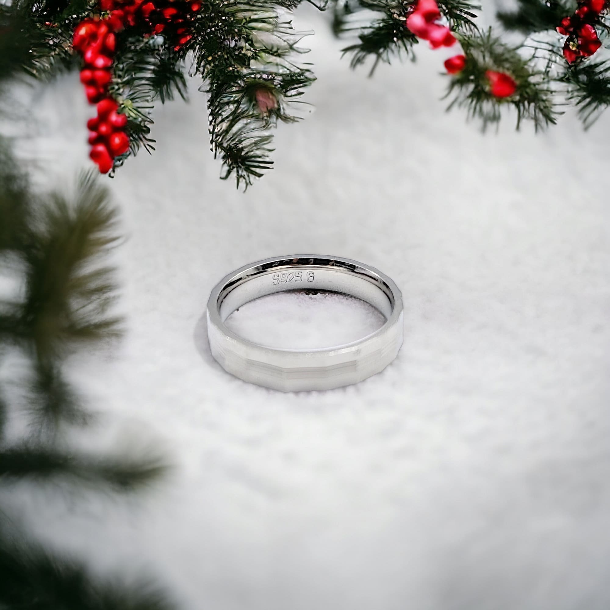 Unisex Finger Ring With Minimal Wedding Band Minimalist Handmade Gift(Size 12)