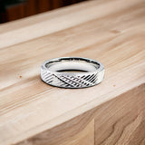 Classic Cross Cut Design Band Beautifull Minimalist Handmade Ring(Size 9)