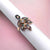 Rose Gold plated Floral Petal Ring Fine Jewellery CZ Ring For Women(Size 12)