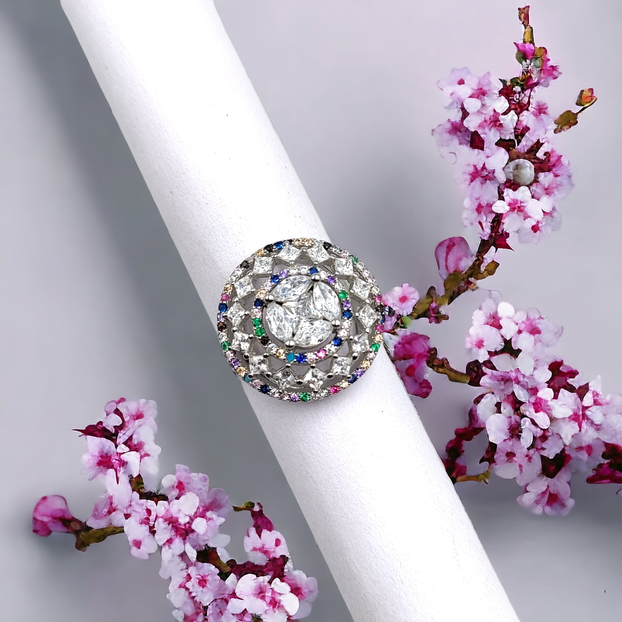 Classic Round Ring Cubic Zirconia Wedding Ring With Minimal Design for Women(Size 18)