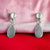 925 Sterling Silver Oxidized Teardrop Earrings Dangler Solid Silver Pear Shape Hanging Earrings Minimalist Handmade Gift