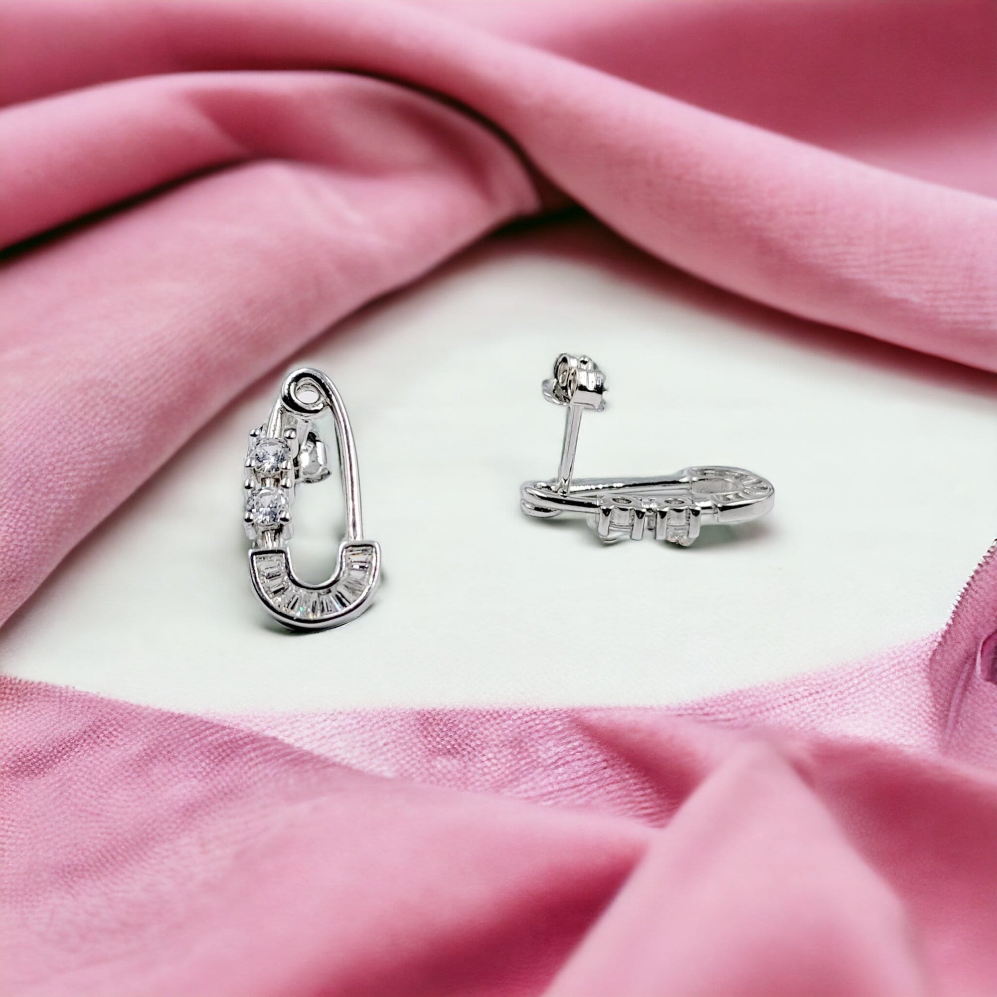 Antique Earrings Solid Silver Rhodium Plated Earrings With CZ Earring 925 Sterling Silver Studs Minimalist Handmade Gift