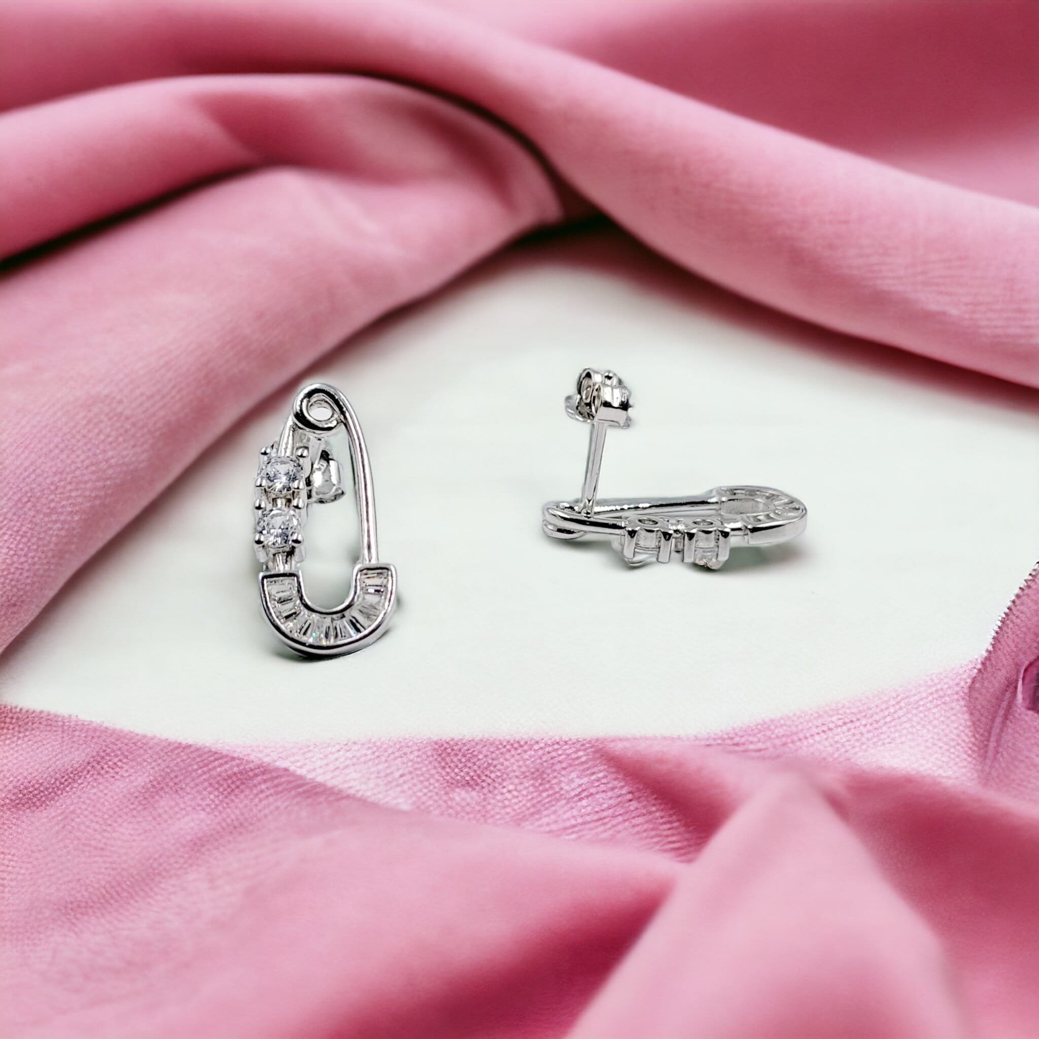 Antique Earrings Solid Silver Rhodium Plated Earrings With CZ Earring 925 Sterling Silver Studs Minimalist Handmade Gift